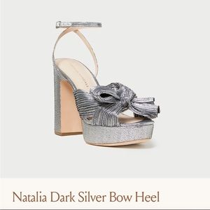 Loeffler Randall Natalia Bow Platforms in Dark Silver